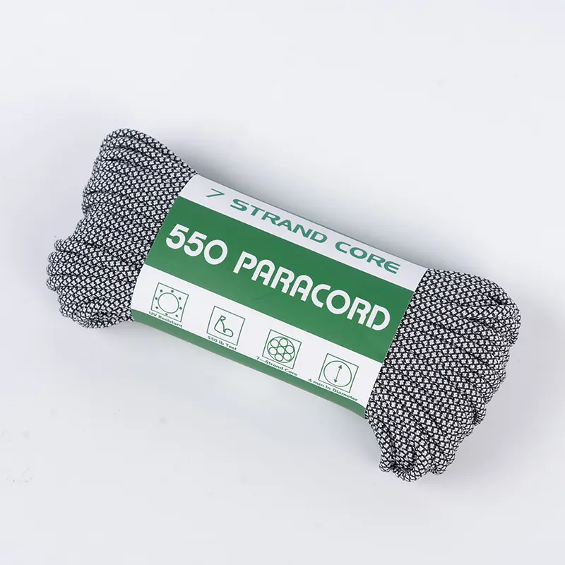 7 가닥 코어 4mm 화이트 다이아몬드 550 폴리에스테르 파라코드